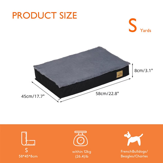 Large Orthopaedic Dog Bed Waterproof Cushion Pet Mattress 2 in 1 Pet Dog Crate Bed with Removable Washable Cover Indoor Outdoor